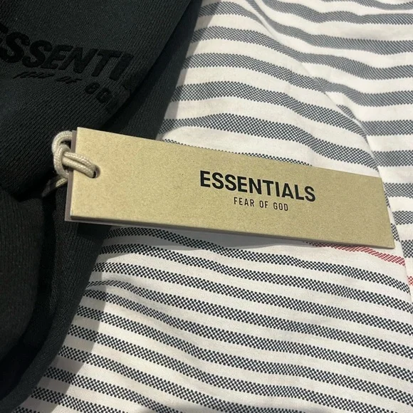 Essentials Fear of God Stretch Limo Black Hoodie and Sweatpants Set - Picture 10 of 16